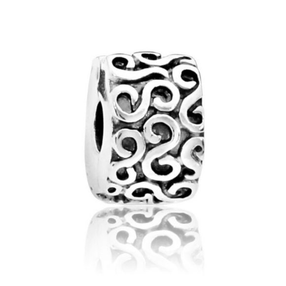 Pandora Swirl Serpentine Clip Charm bundle of 2 - Picture 3 of 4